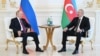 Рускиот претседател Владимир Путин со азербејџанскиот претседател Илхам Алиев Алиев, 18 јуни 2024 г.