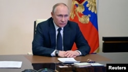 ՌԴ նախագահ Վլադիմիր Պուտինը Անվտանգության խորհրդի նիստի ժամանակ, Մոսկվա, 3-ը մարտի, 2022թ․