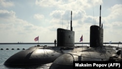 Руски подводници в сирийската база Тартус в Средиземно море. Снимката е от 26 септември 2019 г.
