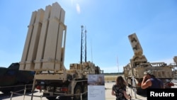 The German IRIS-T air-defense system on display at the ILA Berlin Air Show 2022