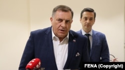 Milorad Dodik se obraća novinarima, Mostar, BiH, 4. april 2022.