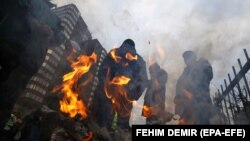 Protest rudara ispred Vlade Federacije BiH, Sarajevo (24. novembar 2021.)