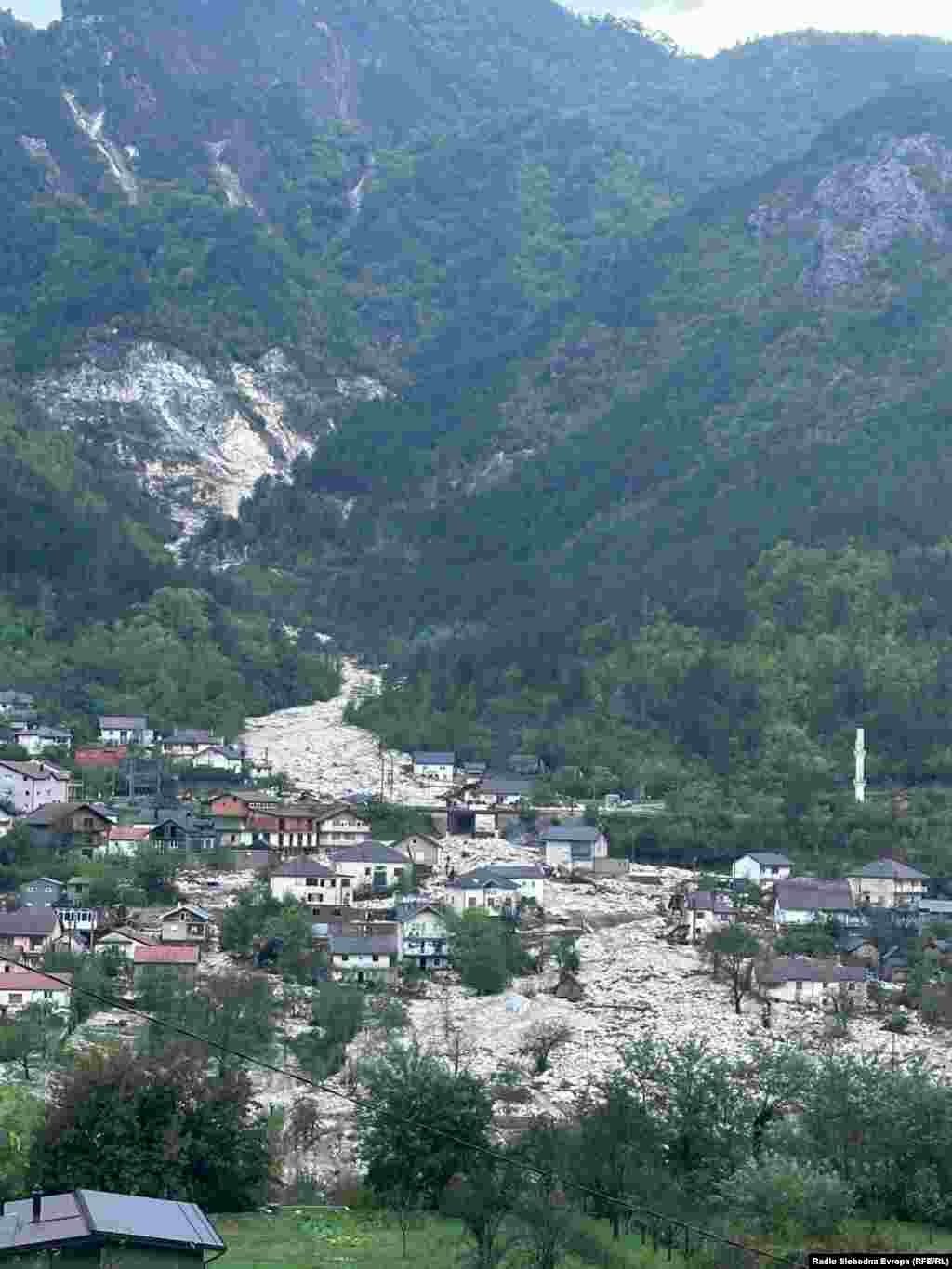 Prizor nakon klizišta i poplava u mjestu&nbsp;Donja Jablanica, 4. oktobra 2024.