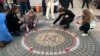 Serbia -- Peace activists from Russia and Ukraine at a memorial gathering for the victims of Russian totalitarian regimes, Belgrade, October 2022