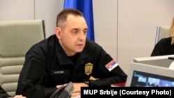 Aleksandar Vulin, ministar unutrašnjih poslova Srbije na početku taktičke vježbe "Sistem 2021", 5. novembar 2021.
