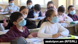 Armenia - Children at a school in Yerevan, November 8, 2021.
