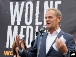 Fostul președinte al Consiliului European s-a alăturat, în 10 august, protestelor din Varșovia.