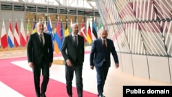 Նիկոլ Փաշինյան-Շառլ Միշել-Իլհամ Ալիև եռակողմ հանդիպում Բրյուսելում, 22-ը մայիսի, 2022թ․