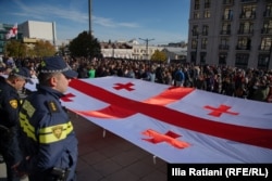 მიხეილ სააკაშვილის მხარდამჭერი აქცია მთავრობის კანცელარიასთან, 2022 წ. 20 ნოემბერი