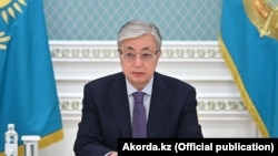 Казакстандын президенти Касым-Жомарт Токаев Коопсуздук кеңешинин жыйынында. 6-январь, 2021-жыл.