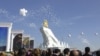 Turkmen President Honors Himself With Giant Gold Horse Statue