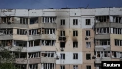 Stambena zgrada bila je meta napada dronom, Odesa, Ukrajina, 10. juni 2023.
