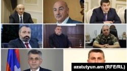 The eight former leaders of Nagorno Karabakh standing trial in Azerbaijan.