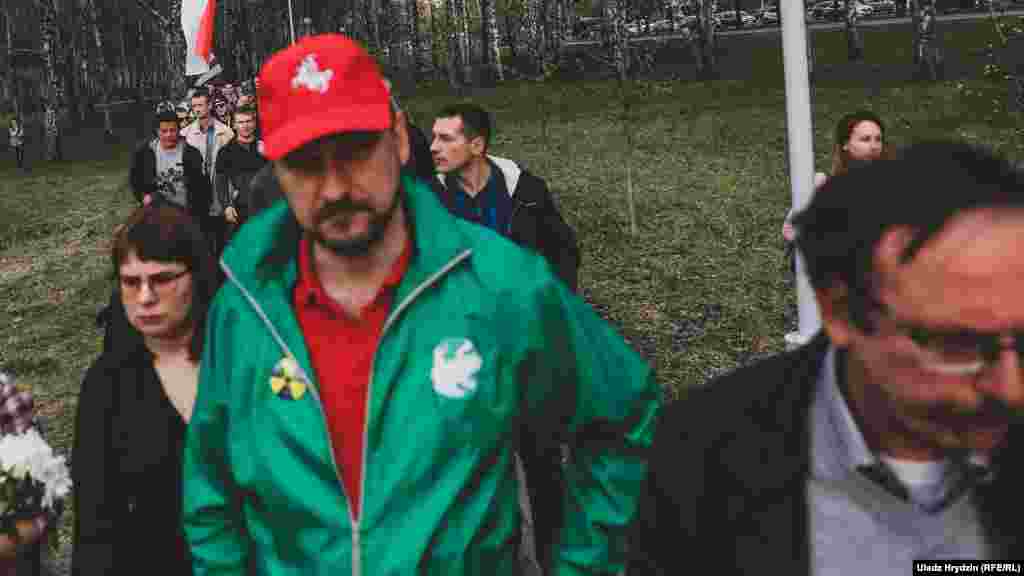 Арганізатары шэсьця Вольга Кавалькова, Дзьмітры Кучук і Вячаслаў Сіўчык прыйшлі на акцыю, якую самі адмянілі напярэдадні.