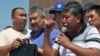 Former Osh Mayor Melis Myrzakmatov addresses his supporters during in a rally in central Osh in August 2010. 