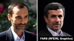 محمود احمدی‌نژاد (راست) و حمید بقایی که در زندان به سر می‌برد.