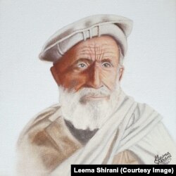 د سايي کمال خان شیراني دا انځور د هغه لمسۍ لېمې شیراني کښلی دی.