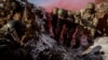 Ukrainian soldiers of the air-defense unit of the 24th Mechanized Brigade conduct drills in the embattled Donetsk region on December 14.