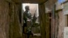 A Ukrainian soldier is seen at the line of separation from Russia-backed separatists near Donetsk on April 19.
