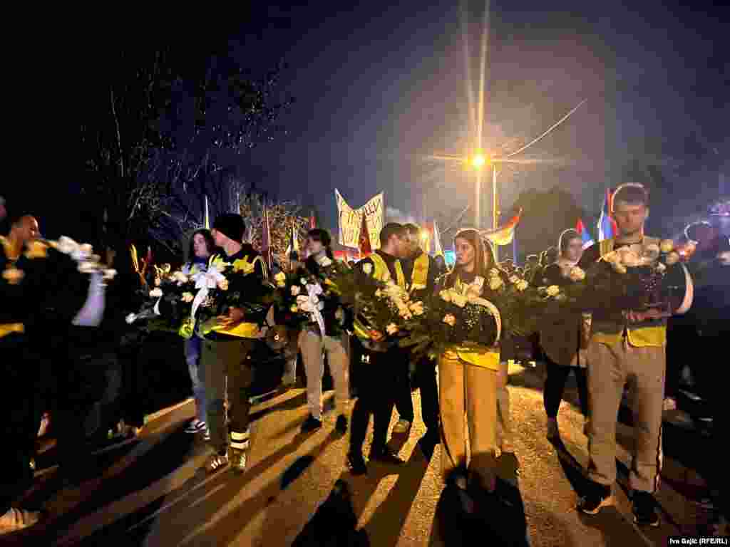 Beogradski studenti stigli su 31. januara u Novi Sad posle dvodnevnog protestnog marša.