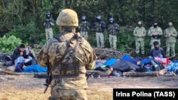 Мігранты на беларуска-польскай мяжы