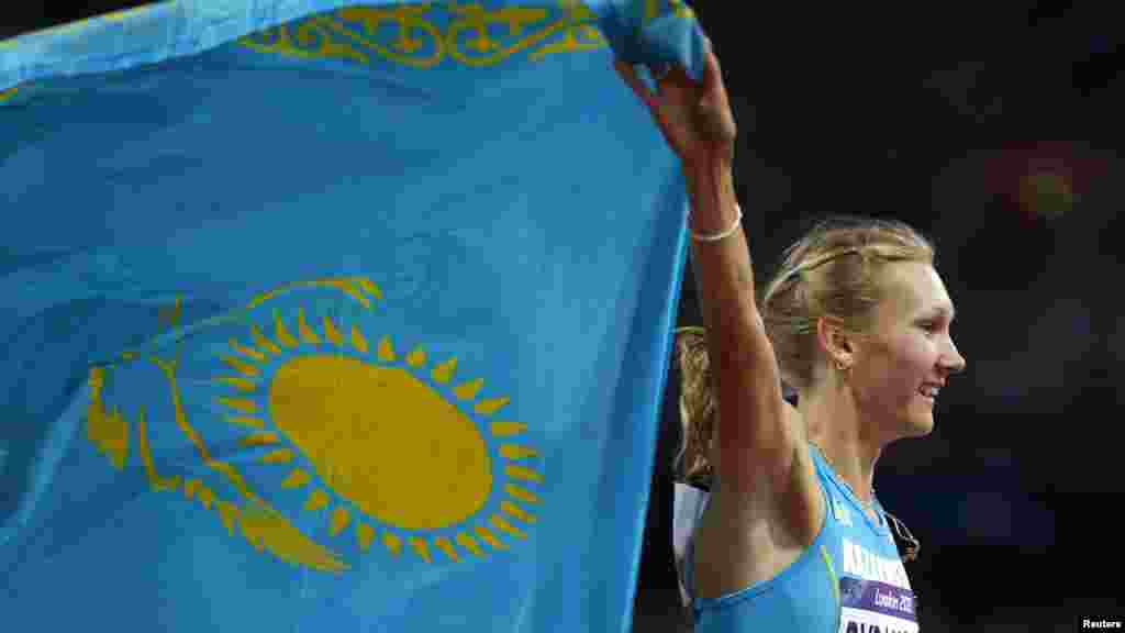 Osvojena olimpoijska medalja za Olgu Rypakovu iz Kazahstana, 5. august 2012.