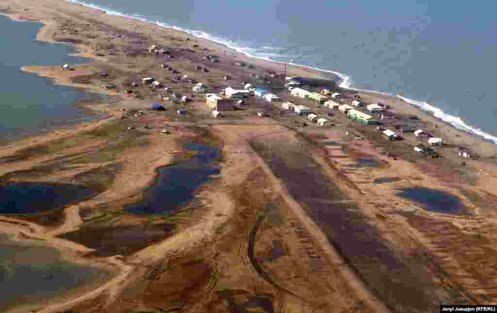 View of Billings, a village of some 100 inhabitants, Chukotka. View of Billings, a village of some 100 inhabitants. Its territory is around 1.30 km2. It is situated on the east-northern edge of the Euroasia with polar climate in arctic desert with strong winds and heavy fog from the Chukotka Sea.