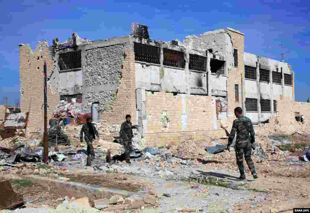Following the outbreak of civil war in Syria in 2011, Soleimani ordered some of his Iraqi militias into Syria to support Syrian government troops, seen here at the Kweiras air base east of Aleppo. In November 2015, U.S. officials said some 2,000 Iranian or Iran-backed forces were participating in the regime’s Aleppo operations.