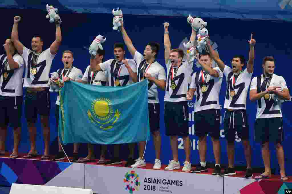 Выиграв у японских спортсменов в финале со счетом 8:7, сборная Казахстана по водному поло, стала семикратным чемпионом Азиатских игр. 1 сентября 2018 года. 