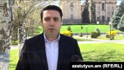 ԱԺ փոխնախագահ Ալեն Սիմոնյանը զրուցում է «Ազատության» հետ, Երևան, 13-ը ապրիլի, 2019թ․
