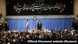 Iranski vrhovni vođa ajatolah Ali Hamnei na skupu u Teheranu, Iran, 8. januara 2020. godine.