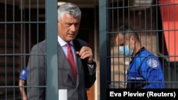 Kosovar President Hashim Thaci at The Hague.