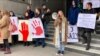 Studenti u protestu ispred Fakulteta političkih nauka, Beograd, Srbija, 3. decembar 