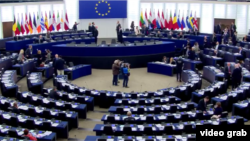 Европейският парламент в Страсбург. 