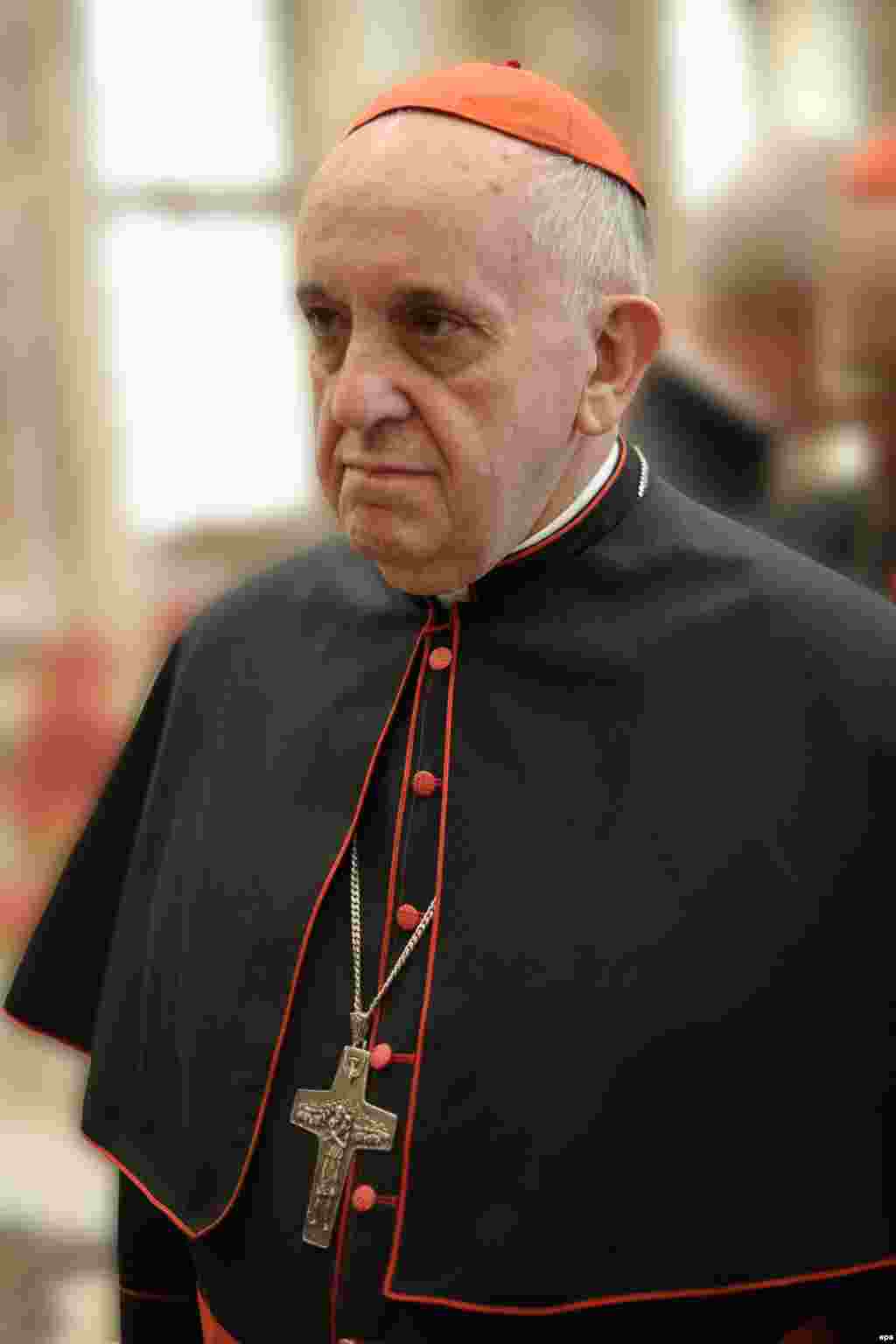 Argentinski kardinal Jorge Bergoglio, snimljen u Vaticanu 6. marta 2013.