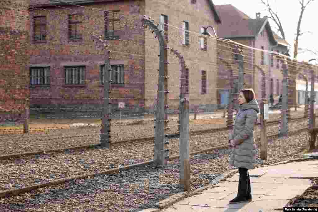 Președinta Republicii Moldova, Maia Sandu - lagărul Auschwitz-Birkenau.