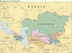 Борбор Азиянын картасы.