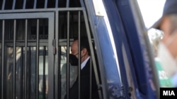 Uhapšeni Sašo Mijalkov u policijskom autu, 2021. godina