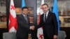 ფოტო არქივიდან: ვოლოდიმირ ზელენსკი და ირაკლი ღარიბაშვილი