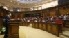 Armenia-Gevor Gorgisian of the opposition Bright Armenia Party addreses fellow lawmakers during a parliament session, Yerevan, November 26, 2020.