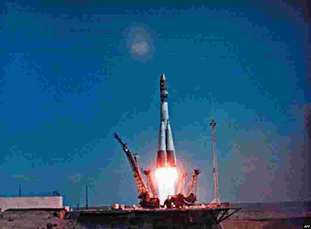 Запуск космического корабля «Восток-1». 12 апреля 1961 года. 