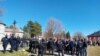Protest građana Cetinja tokom polaganja vijenca delegacije crnogorske Vlade na grob Kralja Nikole, povodom 100 godina od njegove smrti, Cetinje 2 marta 2020.
