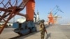 A Pakistan soldiers is seen at the Gwadar port in Pakistan's Balochistan Province April 12, 2016. 