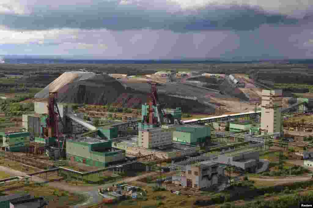 An aerial view of a Uralkali potash mine near Berezniki. The Uralkali company has a market value of some $14 billion.