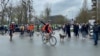 Studenti su na put dug 1.300 kilometara krenuli na biciklima iz kampusa Univerziteta u Novom Sadu, 3. april 2025.