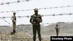 Iranian soldiers at border in Sistan Baluchestan province