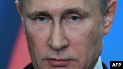 Президент Росії Володимир Путін під час візиту в Угорщину, лютий 2017 року