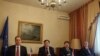 Генеральні консули (зліва направо): Давід Павліта (Чехії – у Львові), Вілмош Сіклаварі (Угорщини – в Ужгороді), Йожеф Бачкаі (Угорщини – в Береговому), Маріан Сладічек (Словаччини – в Ужгороді) 