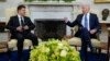 U.S. President Joe Biden (right) meets with Ukrainian President Volodymyr Zelenskiy in the Oval Office of the White House on September 1.