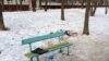 The scene of the murder of Tajik national Shohjon Rahmatshoev, who was stabbed to death in Moscow on December 26.